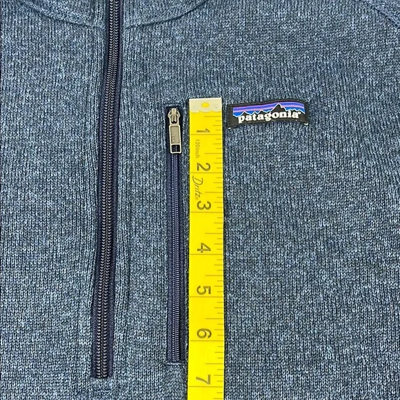 Patagonia Navy Heather Quarter-Zip Fleece Sz XL - Picture 7 of 12